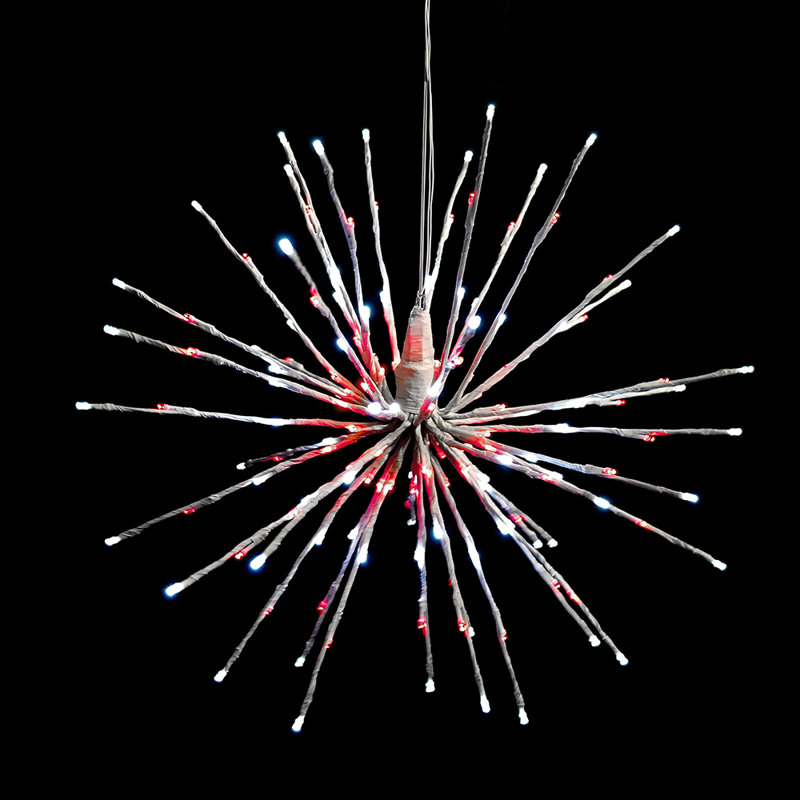 200 lanternes 200 lumières, Blanc pur / rouge, H 32 po x L 32 po x l 32 po