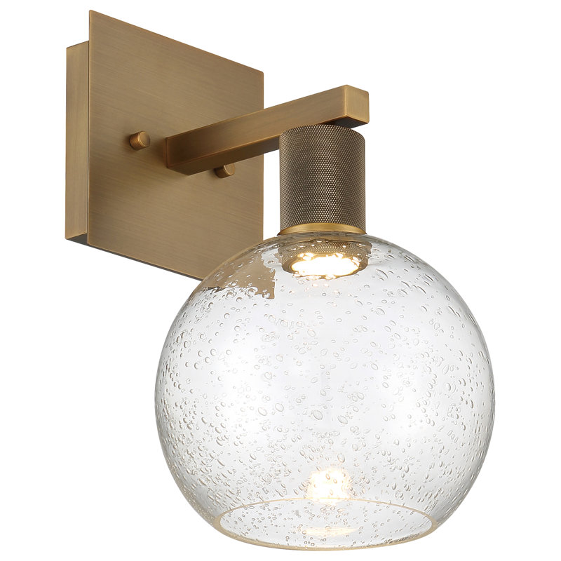 Southglenn Steel Armed Sconce, Antique Brushed Brass
