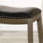 Weathered Gray 30" Bar Saddle Stool With Black Leather Seat - Offers A Comfortable And Stylish Seating Experience For Your Stool, Frame, Seat, Solid Hardwood Build, Elevates Decor-198466584-198466592-198466596