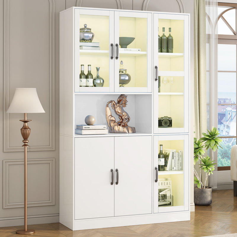 Niah Glass 120 cm W Display Cabinet
