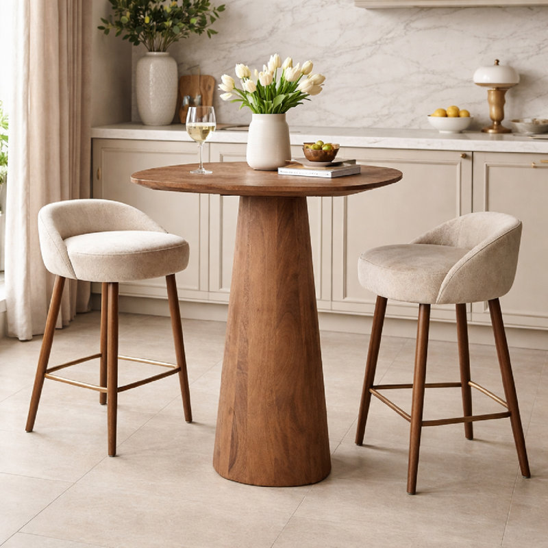Aron Square Solid Wood Dining Table