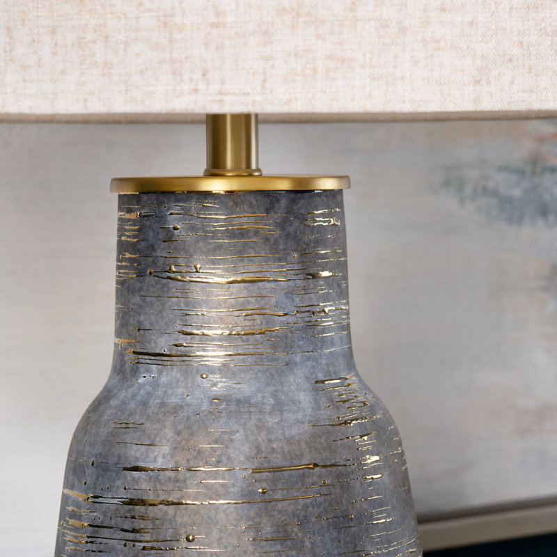 Thaj Ceramic Table Lamp, Black