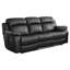 Canapé inclinable moderne en cuir avec porte-gobelet rabattable au centre-1292579595