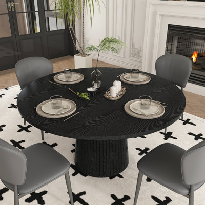 Table de salle à manger ronde et moderne pour 4 personnes