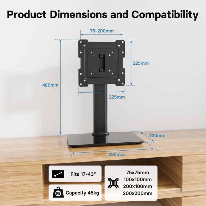 1Home Single Screen Desktop Mount