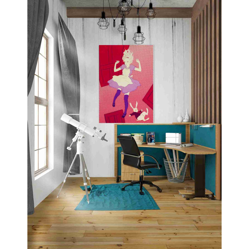 «Alice Falling» par Sai Tamiya, art mural sur toile, H 40 po x l 26 po x P 1,25 po