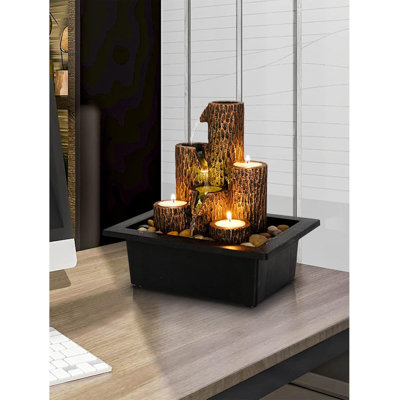 Fontaine d'intérieur pour table à 3 niveaux Lotus Leaf