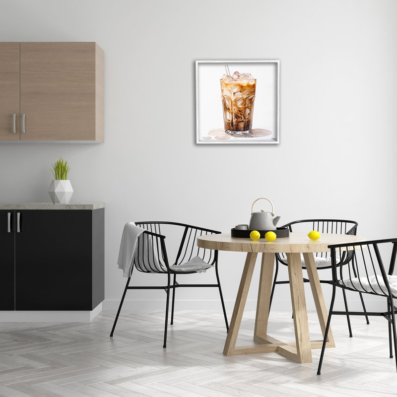 «Coffee with Swirled Milk», art de la giclée encadrée par RB, Estampe numérique encadrée blanc bord de mer, H 24 po x l 24 po