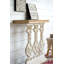 Console 32 po x 12 po x 32 po Classic Vintage White Wash avec plateau en bois brun