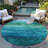 Elien Teal Washable Indoor-Outdoor Rug - LOOMLAN-806451464