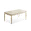 Table de salle à manger rectangulaire moderne en bois massif blanc-821301857