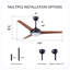 Ventilateur de plafond 52 pales en bois massif 52 pouces-418910266