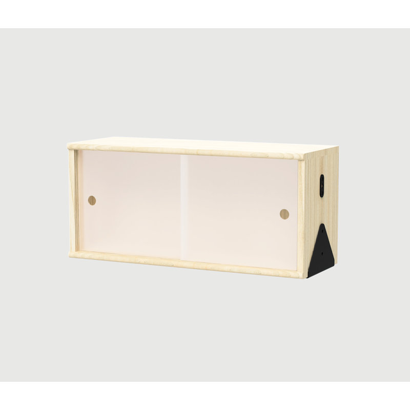 Branch Solid Wood Accent Cabinet, Black/Blonde