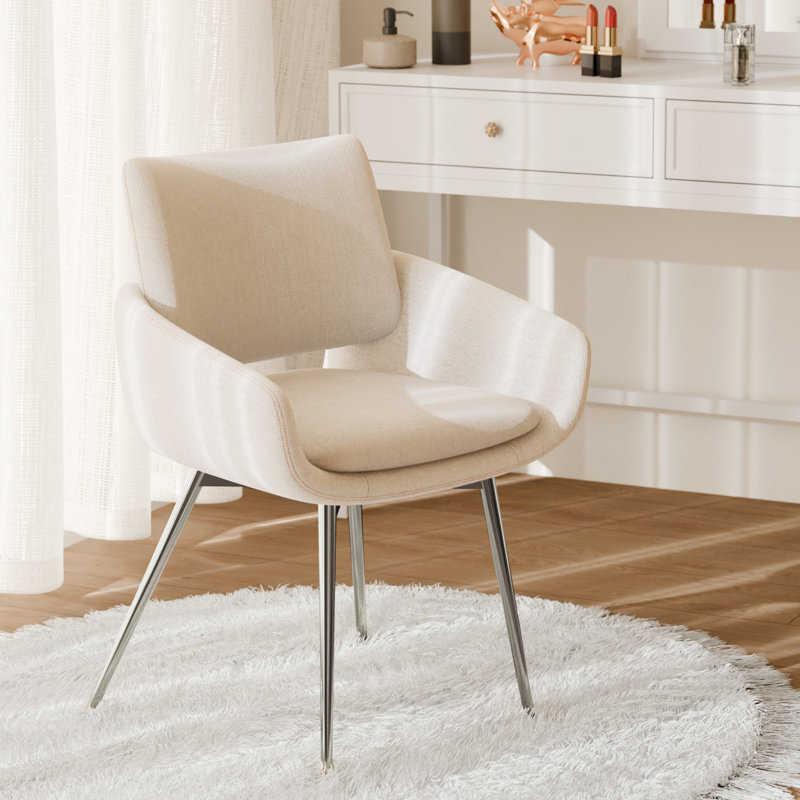 Upholstered Armchair, Beige