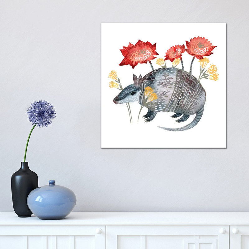 Armadillo 1 Piece Wrapped Canvas Painting, 45.72cm H x 45.72cm W x1.905cm