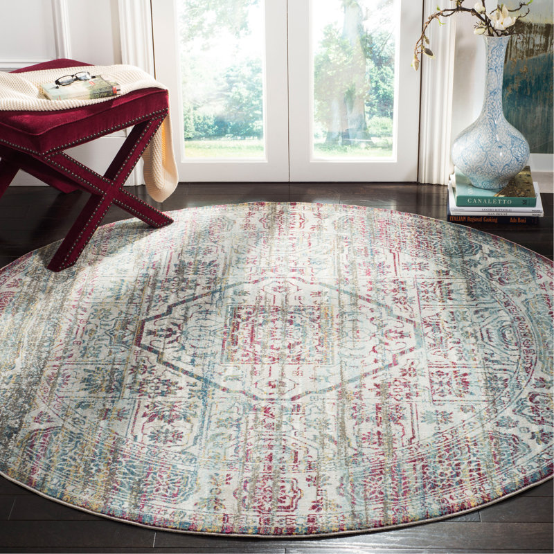 Bruckmann Performance Oriental Rug, Round 6'5"
