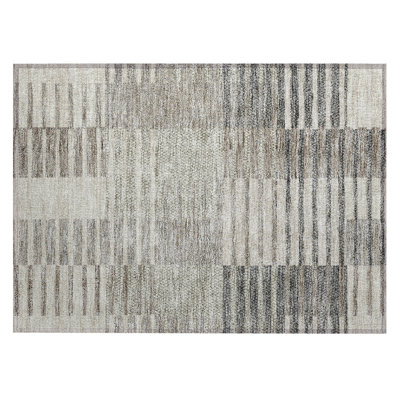 Aleid Washable Striped Indoor / Outdoor Rug