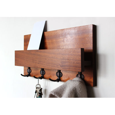 Clorinda Solid Wood Wall Organizer