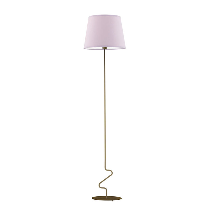 Koga 174 H cm Traditional Floor Lamp, Light Violet, Gold