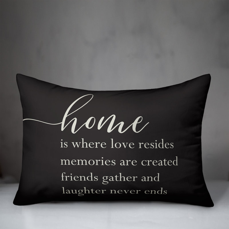 Outdoor Reversible Throw Pillow, Black