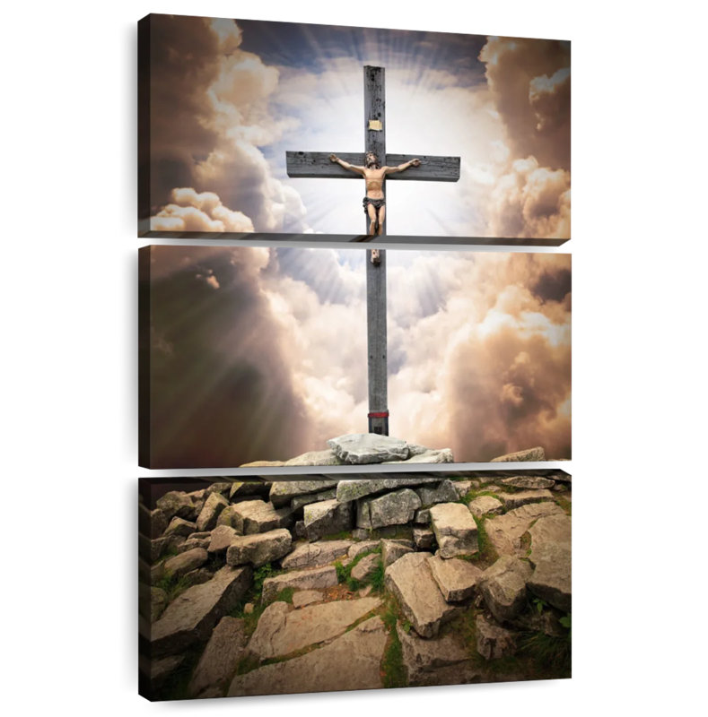 Adella Crucifié Jésus-Christ, H 38 po x l 24 po