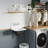 Loire 22" Wall Hung Bathroom Sink in Black Cast Iron