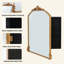 Pharmacie baroque en métal 32 po x 24 po avec miroir et ornements amovibles-1613221831-1616002600