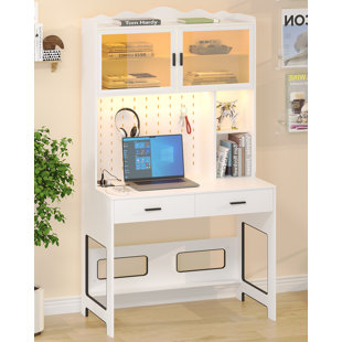 HOMCOM 68 Inch Office Table Computer Desk Workstation Bookshelf