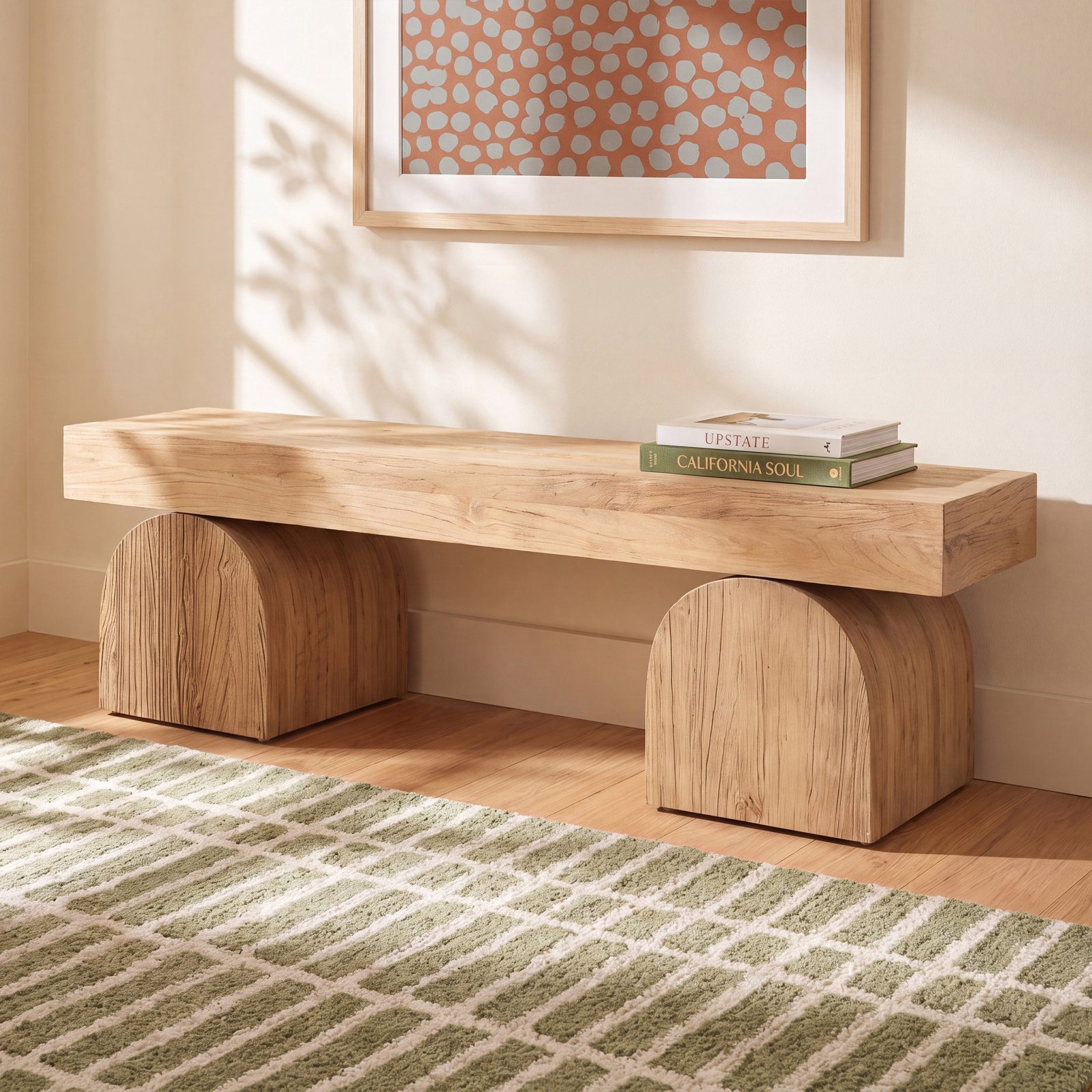 Francois 60" Entryway Bench, Reclaimed Natural Elm