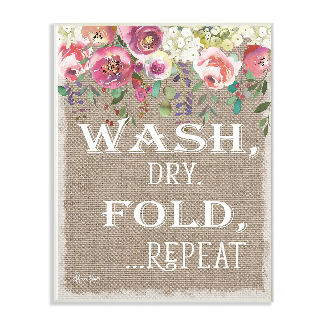 " Floral Linen Wash Dry Fold " August Grove® 