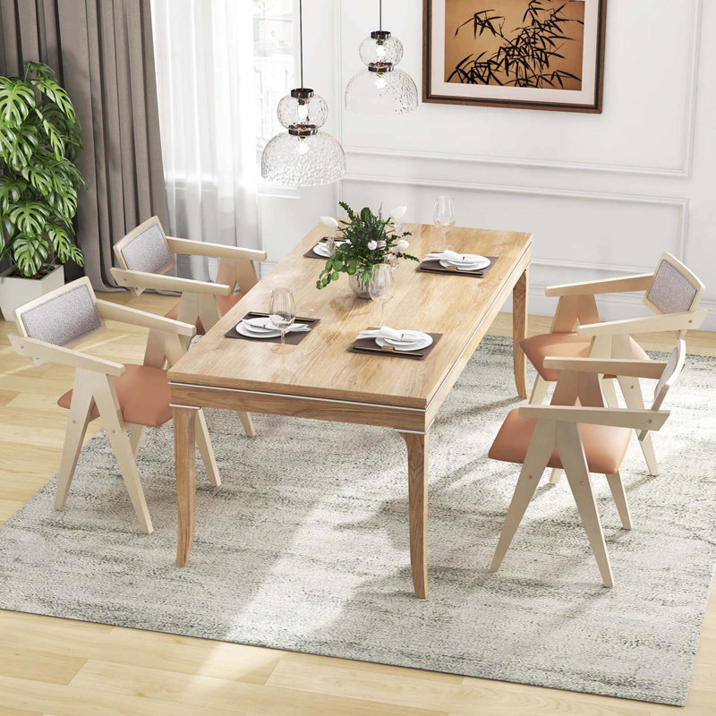 Ensemble de 2 chaises d'appoint modernes avec coussins de siège et dossiers en sherpa Leathaire, Similicuir fauve, Beige