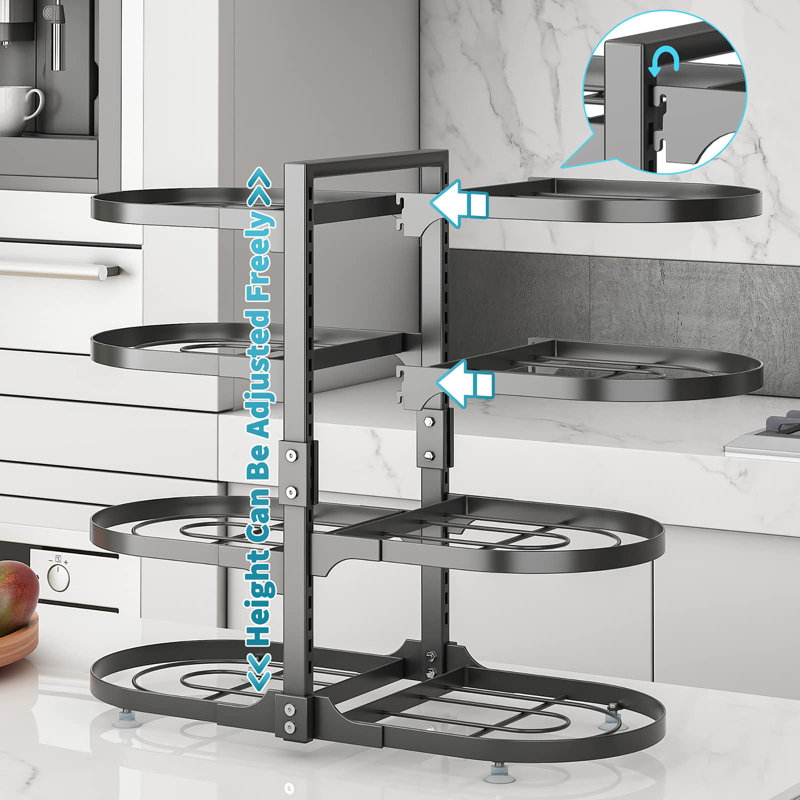 Metal Curved Countertop / Cabinet Pot Rack