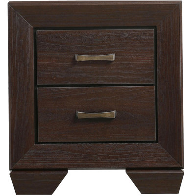 Copper Dark Cocoa 2-Drawer Rectangular Nightstand