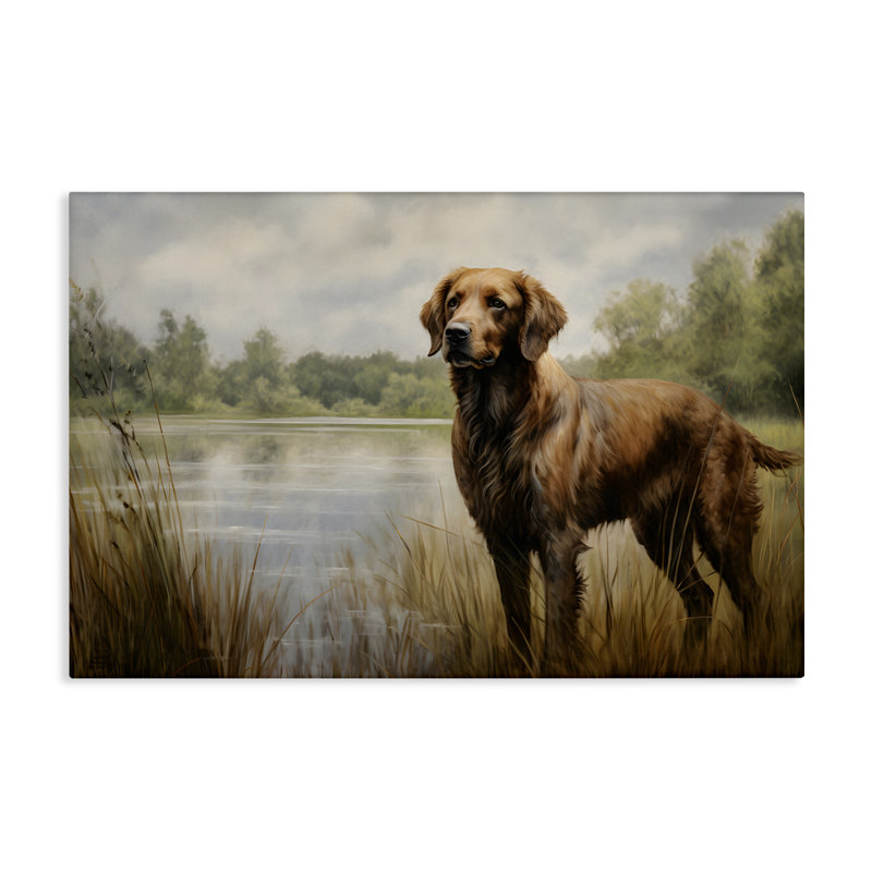 Art mural Retriever par Petal Prints Design, H 16 po x l 24 po