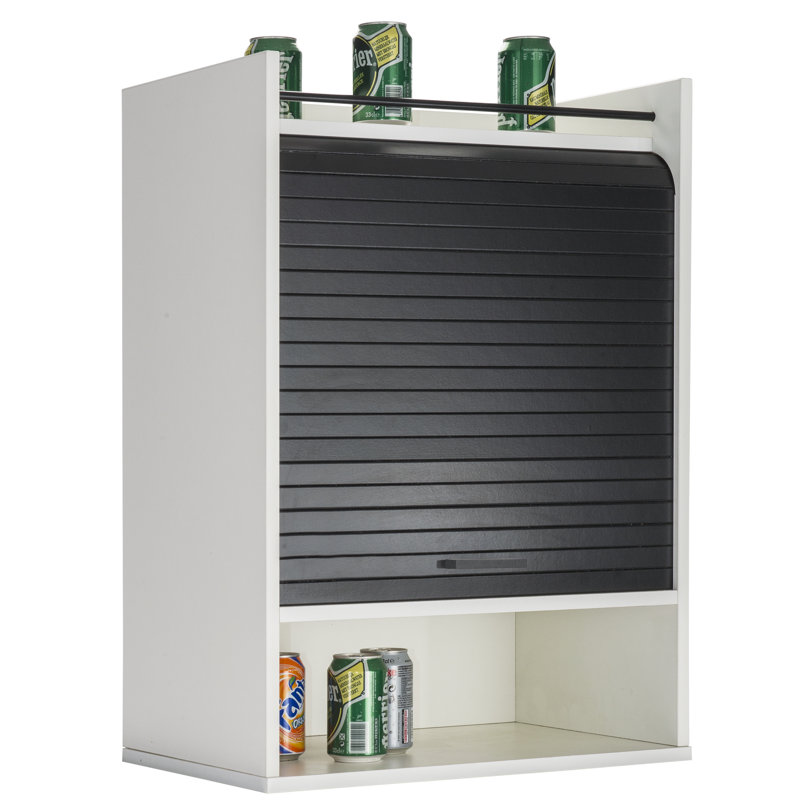 Eoin 76.6cm Kitchen Pantry, White/Black