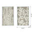 Accessoire de 2 boîtes murales à ombres florales 19,5 x 1 x 31,5 po, contraste blanc et beige, féminin pour la décoration du vestiaire avec fleurs