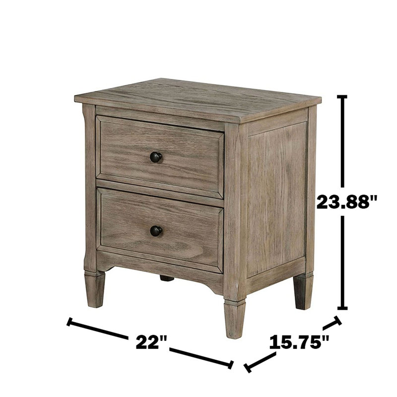 15.44 " W Standard Drawer Nightstand
