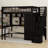 Ilish Twin 1 Drawer Loft Bed with Bookcase, Built-in-Desk and Shelves-6998443