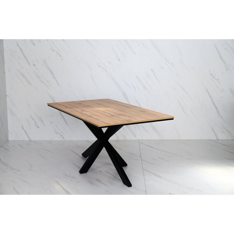 Rectangular 160Cm L x 90Cm W Dining Table, Oak Wood
