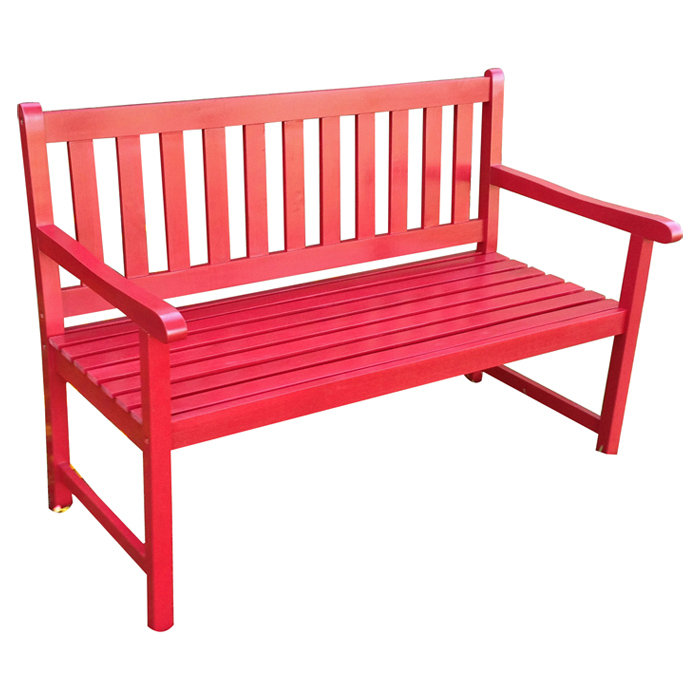 Banc de jardin en bois, Rouge