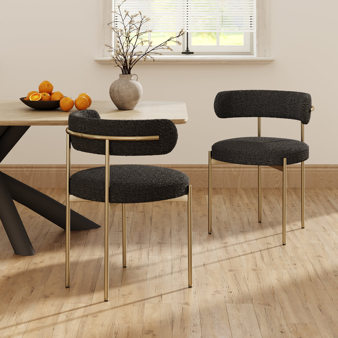 Boucle Upholstered Dining Chairs (Set of 2) ARTISAN DESIGN FURNITURE Upholstery 