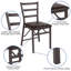 Chaise en métal brun Aaydn