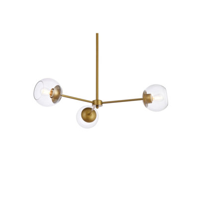 Lustre linéaire moderne Spoutnik à 3 lumières Caisha