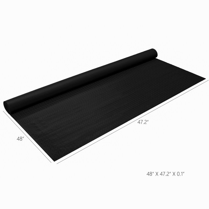 Rouleau de plancher de garage ANMINY, Noir, noir, noir, noir, L 48 po x L 48 po