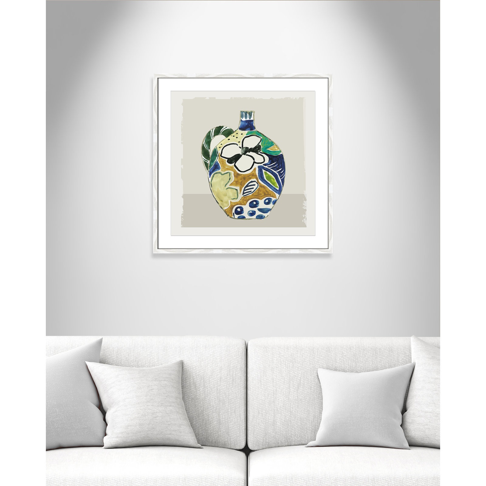 Picasso Vase by Aimee Wilson, White, 23.5" H x 23.5" W x 0.75" D