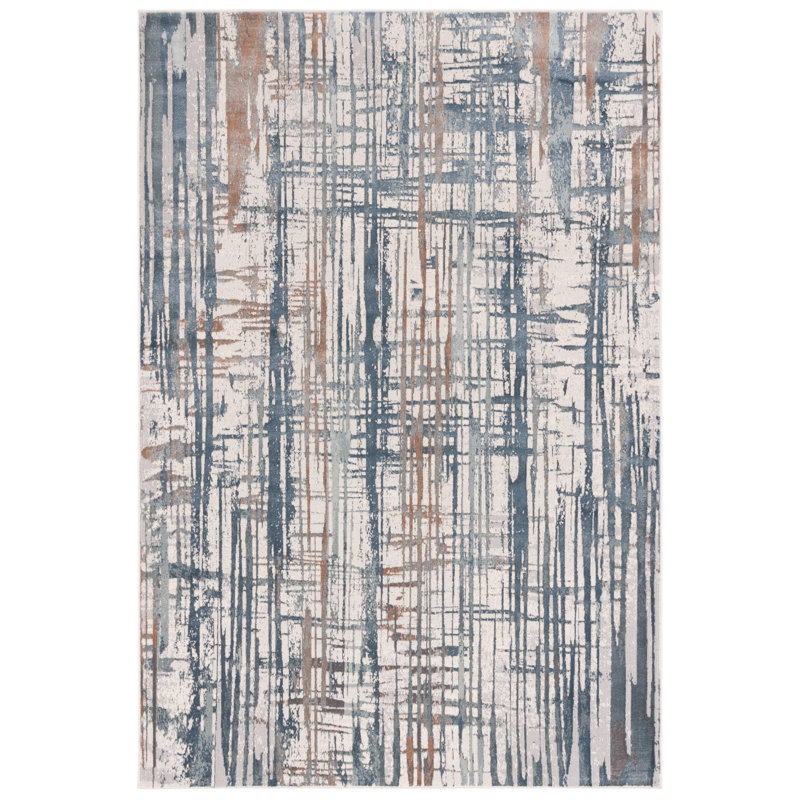 Tapis abstrait Noble 718 Performance, Rectangle 5 pi 1 po x 7 pi 6 po