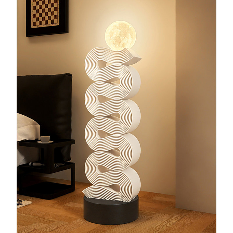 Lampe sur pied en résine et vinyle de style Mage