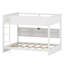 Lit superposé peu encombrant avec tablettes de rangement intégrées et ports USB-2134680517