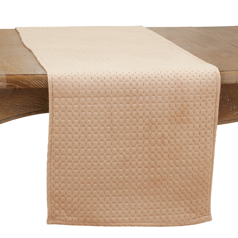 Natural Pinsonic Velvet 16" x 72" Table Runner