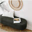 Banc de rangement repose-pieds ovale avec pieds en bois-1377432995